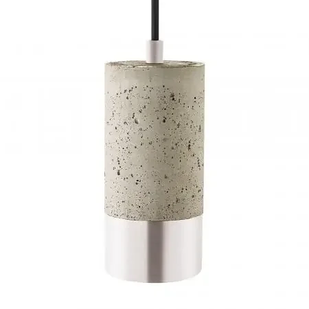 1-flammige Dimmbare Pendelleuchte CONCRETE hell Silber Sigor Echt