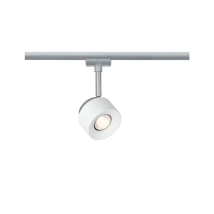 1-Phasen LED Strahler URAIL PANE, 230V, 7.4W 2700K 635lm, dimmbar, Wei� / Chrom matt