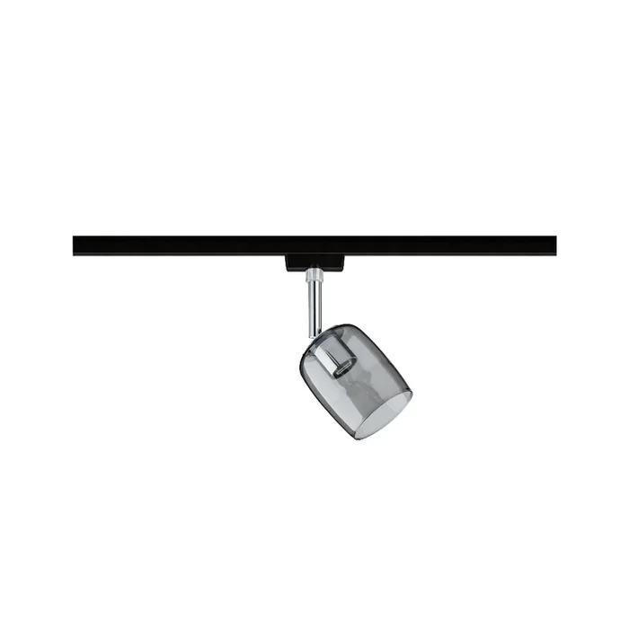 1-Phasen Schienenspot URAIL BLOSSOM, 230V, G9 max. 10W, Metall / Glas, Schwarz matt / Rauchglas