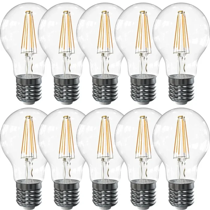 10 x LED Filament Glühbirne 8W = 75W 1050lm E27 Glühlampe Glühfaden warmweiß 2700K 360°
