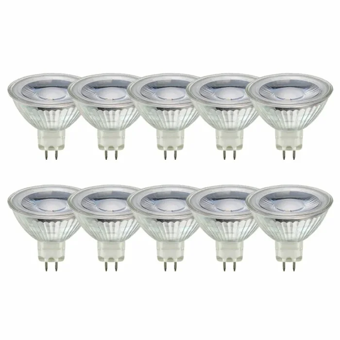 10 x LED Leuchtmittel MR16 Glas Reflektor 3W = 25W GU5,3 250lm warmweiß 2700K 38°