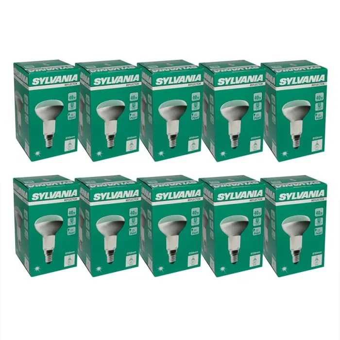 10 x Sylvania Reflektor Glühbirne Spot R50 40W E14 Matt Glühlampe 40 Watt Glühbirnen warmweiß dimmbar
