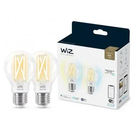 2er Pack WIZ E27 Smarte LED Filament Lampe Tunable White 7W wie 60W WLAN Ausverkauf