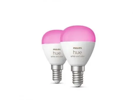 2er Philips Hue White & Color Ambiance E14 Tropfen Lampe 5,1W – steuerbar via App, kompatibel mit Amazon Alexa Wochenendangebot