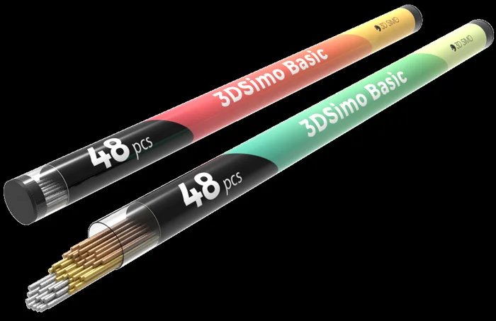 3Dsimo Filament PCL Metall in Kupfer, roter Kupfer & Aluminium für 3Dsimo basic