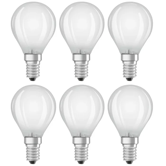 6 x Bellalux LED Filament Leuchtmittel Tropfen 4W = 40W E14 matt 470lm 827 warmweiß 2700K
