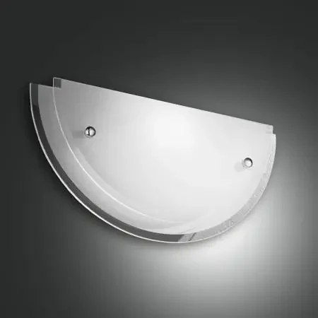 Ab Werk Hill Wandleuchte Glas mit Facettenschliff in Weiss Fabas Luce