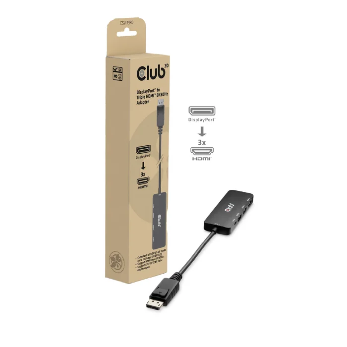 Adapter DisplayPort => 3xHDMI *Club3D*