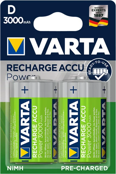 Akku D 1,2V (HR20) *Varta* Recharge Accu – 2er-Pack