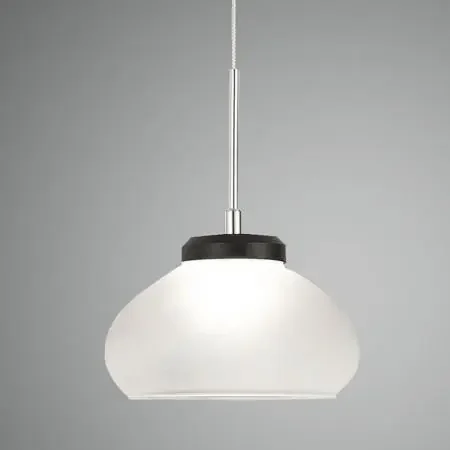 Arabella 1-flammige LED-Pendelleuchte aus mundgeblasenem Glas in Kristallweiß von Weiss Fabas Luce Begrenztes Angebot