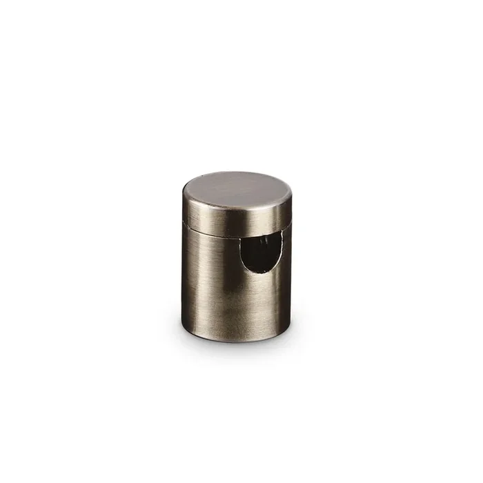 Aufbau-Kabelhalterung, mit abnehmbarem Gewindekopf, Zugentlastung seitlich, flach, f�r Kabel, � 1.4cm / H 1.6cm, messing