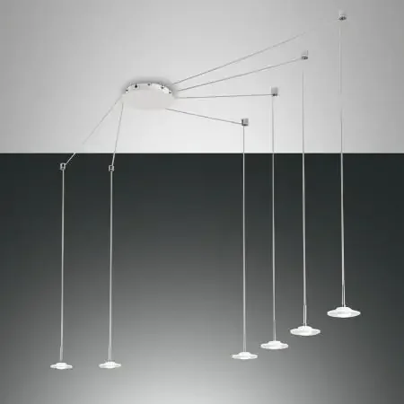 Ausverkauf Susanna Dimmbare LED-Pendelleuchte 6-flammig in Weiss mit warmweißem Licht von Fabas Luce