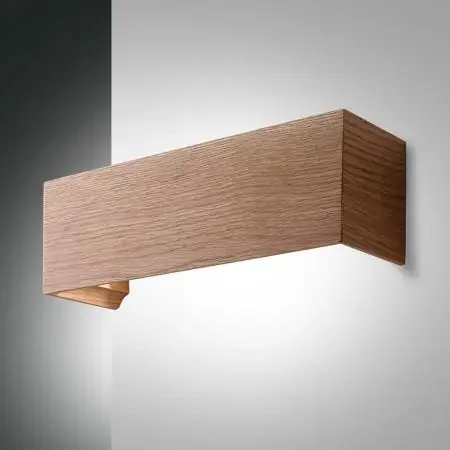 Badia Eichenholz Wandleuchte mit 2 warmweißen LEDs von Fabas Luce Neu