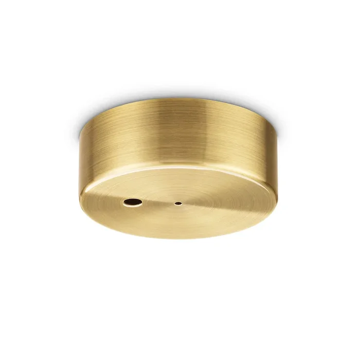 Baldachin MAGNETICO, rund, � 9cm, 1-fach, dezentraler Auslass, magnetische Blende, messing