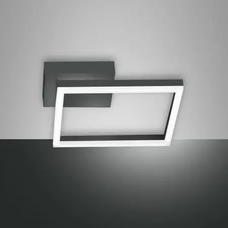 Bard LED Deckenleuchte quadratisch in Anthrazit Fabas Luce Kostenfreie Lieferung