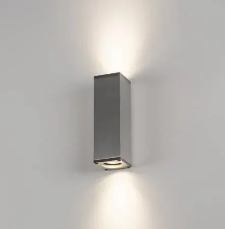 Begrenztes Angebot SLV 1000329 THEO UP/DOWN Wandleuchte rechteckig aus gebürstetem Aluminium Indoor