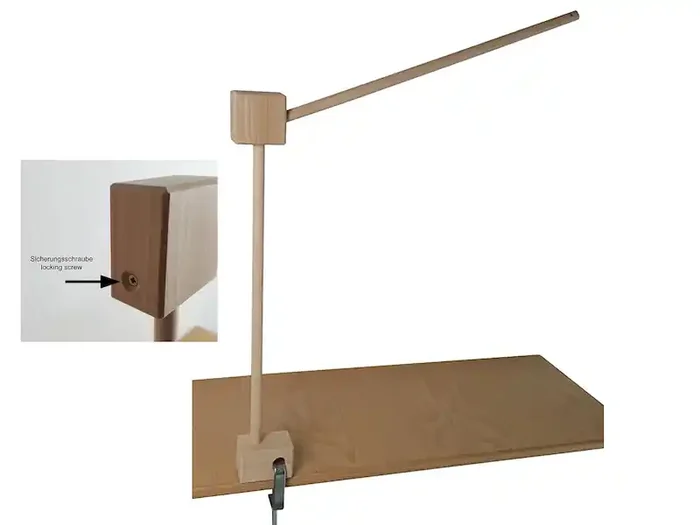 Bestseller Niermann Mobilehalter Holz – 100 % Naturprodukt – mit Sicherungsschraube