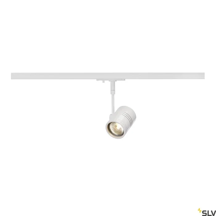 BIMA, Spot für Hochvolt-Stromschiene 1Phasen, einflammig, QPAR51, weiß matt, max. 50 W, inkl. 1Phasen-Adapter