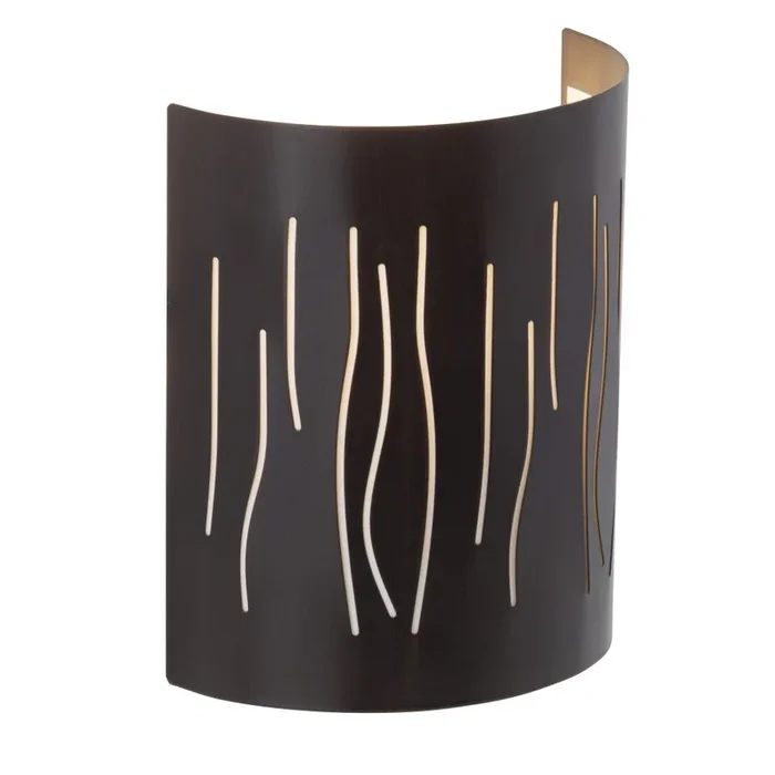 Brilliant – Dunkelbraune Wandleuchte Kinley