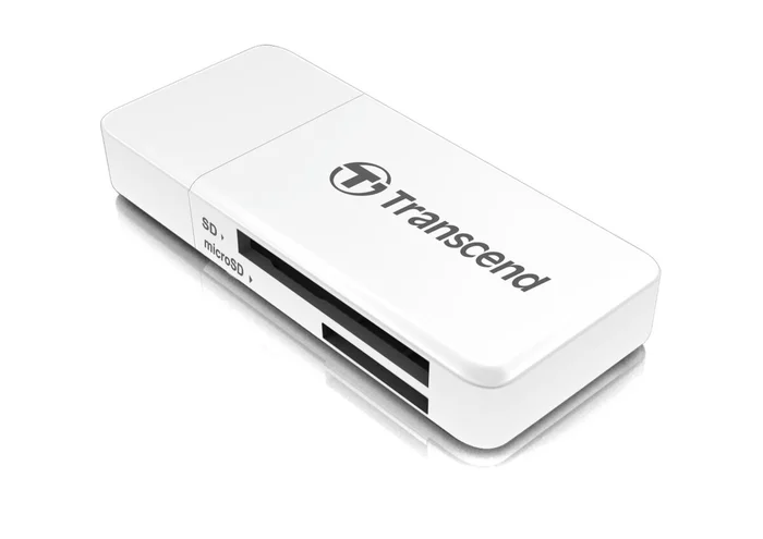 Card Reader USB-A 3.1 – 2 in 1 *Transcend* weiß