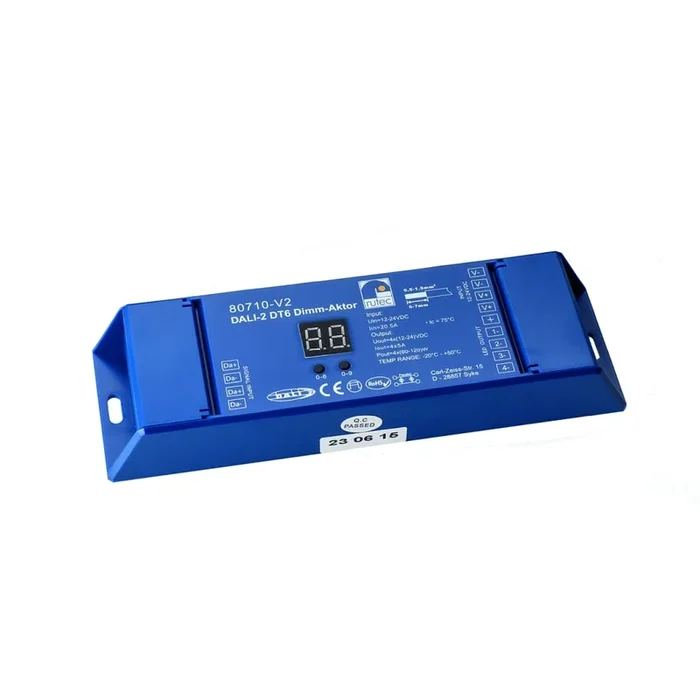 DALI-2 DT6 Push Dimm-Aktor DC DALI-2 DT6 f�r 12/24V einfarbig, f�r weiches Regelverhalten, 1 Adresse, 4 Kan�le synchron