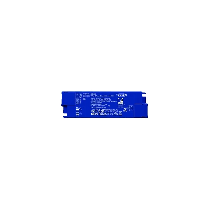 DALI-2 Push Dimm-Aktor AC DALI-2 DT6 NFC f�r 500-1400mA, 1 Adresse, 45W, einfarbig, IP20