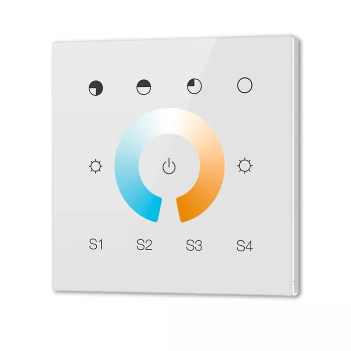 DALI DT8 CCT 1 Gruppe Einbau-Touch Master-Controller, wei�, 100-240V AC oder DALI-Bus Spannung