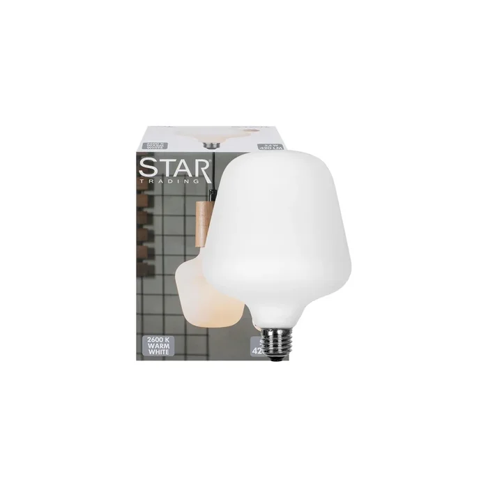 Deko-Leuchtmittel E27/5,6W 420 lm 2600K warmweiß dimmbar Opal matt Trapez