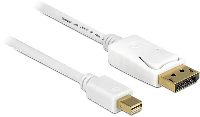 DeLock Kabel Displayport mini > Displayport 3,0m weiß