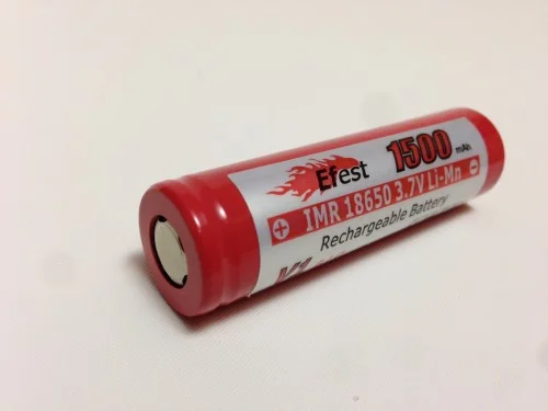 Efest Akku Li-Mn 18650 1500 mAh ungeschützt – 2 Stk