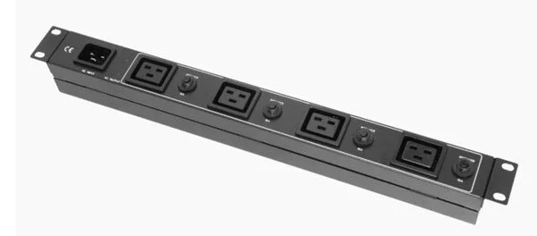 Effekta USV Steckdosenleiste(PDU), Kaltgeräte-Stecker(C20)->4xSteckdosen(C19), 19″, ohne Zuleitung,