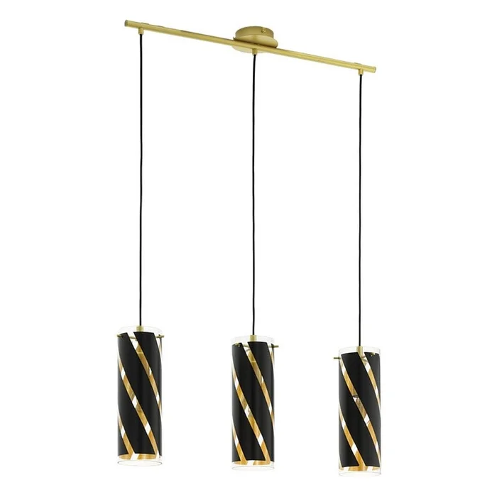 Eglo 97767 Hängeleuchte Pinto Nero 3x60W | E27 – schwarz, golden