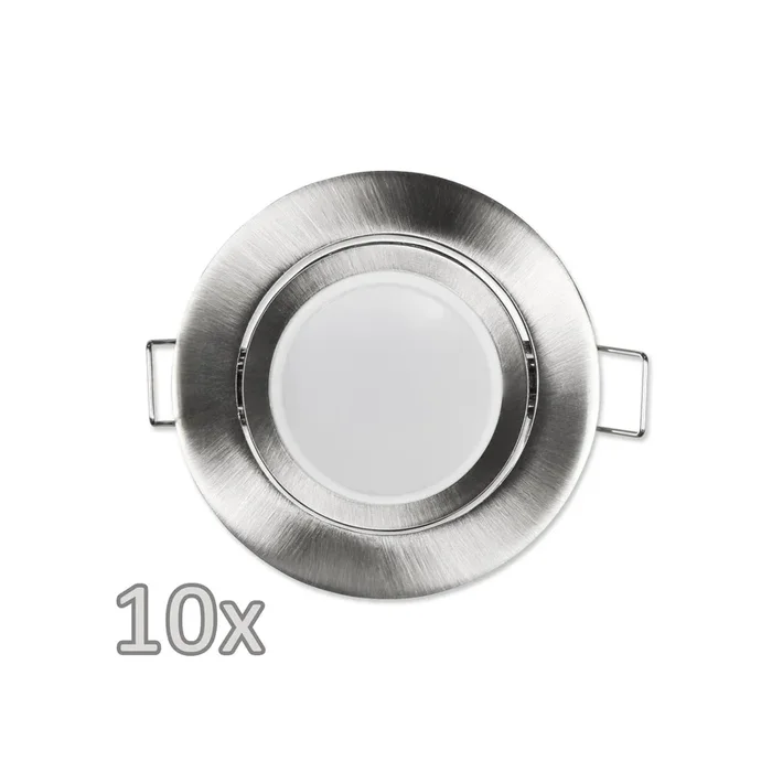 Einbauleuchten-Set McShine, 10xRahmen, 10xLED-Modul, 5W, 440lm, 230V, schwenkbar