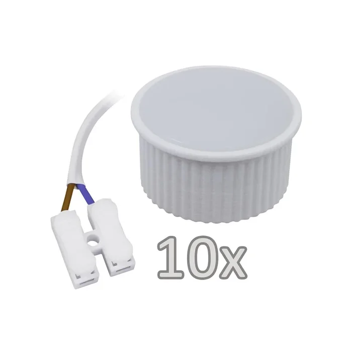 Einbauleuchten-Set McShine, 10xRahmen, 10xLED-Modul, 7W, 608lm, 230V, Edelstahl