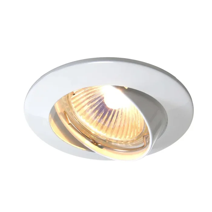 Einbaustrahler, Style Round, Tilt, 1x max 35 W MR16, Weiß, Spannungskonstant, 12 V/AC/DC, IP 20