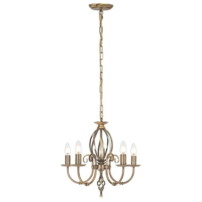Elstead Lighting ARTISAN ART5-AGD-BRASS Kronleuchter 5x60W/E14