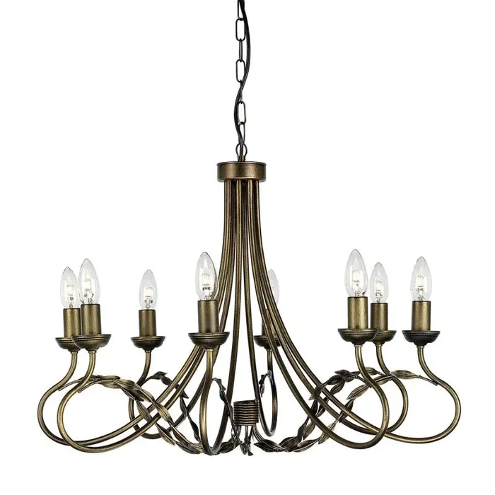 Elstead Lighting OLIVIA OV8-BLK-GOLD Kronleuchter 8x60W/E14