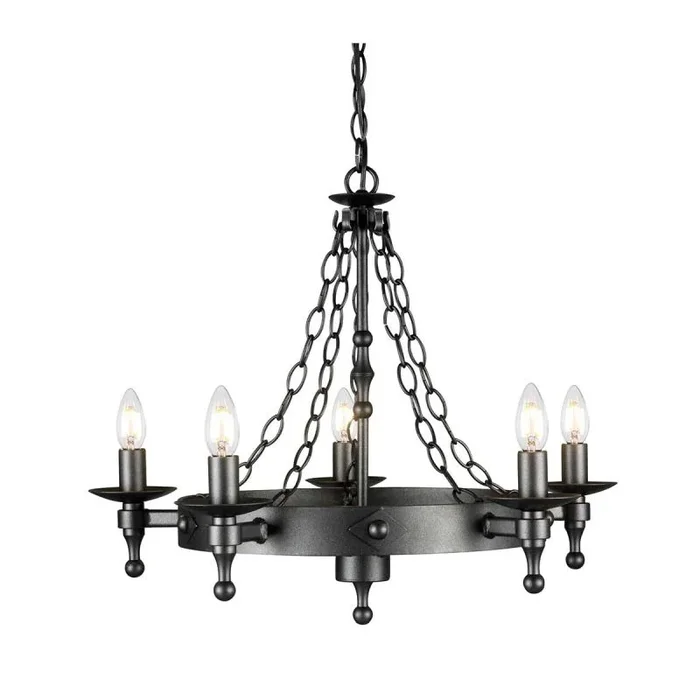 Elstead Lighting WARWICK WR5-GRAPHITE Kronleuchter 5x60W/E14