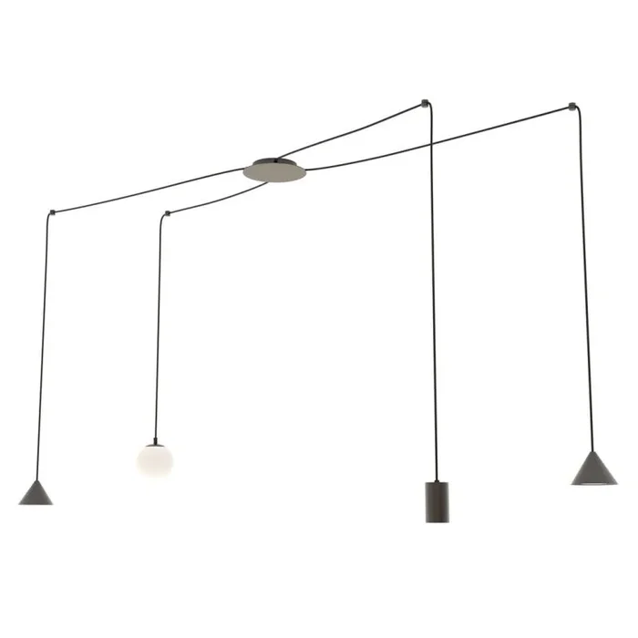 Emibig FUJI 1349/4 Pendelleuchte 1x10W/E14|1xGU10/8W|2xGX53/8W IP20