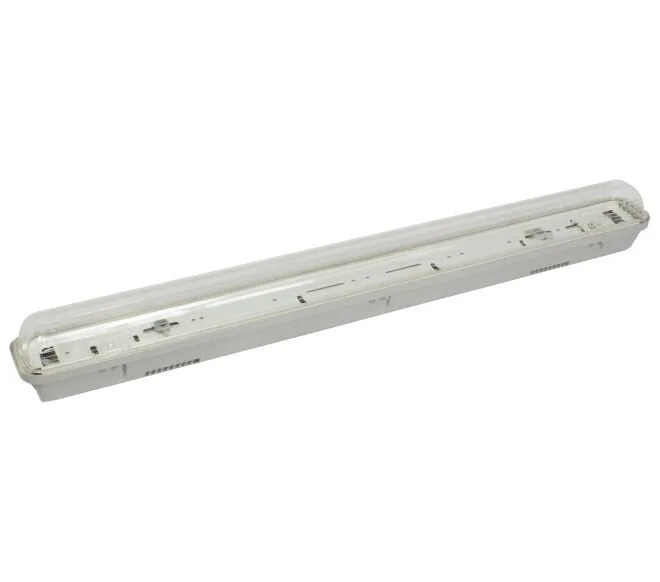 Feuchtraum-Wannenleuchte T8 Fassung 60cm, Einfach-Sockel, IP65, für LED-Röhren