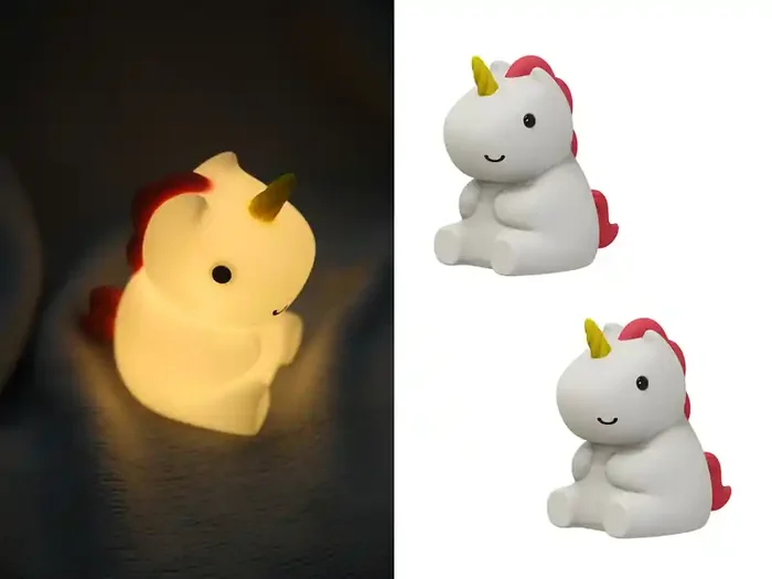 Finale Aktion meineWunschleuchte 2er Set LED Nachtlichter, per USB aufladbar, mit Timer & Farbwechsel