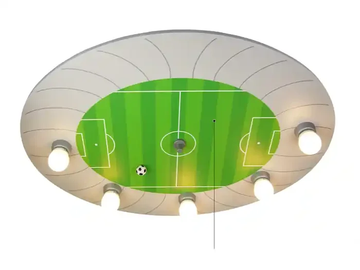 Finale Aktion Niermann Kinder Deckenleuchte Fußball-Stadion mit Zugschalter für LED-Schlummerlicht