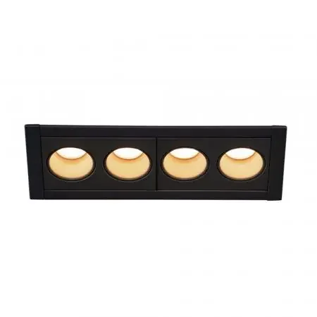 Finale Aktion SLV 1005407 MILANDOS 4 Deckeneinbauleuchte schwarz 2700K 45°