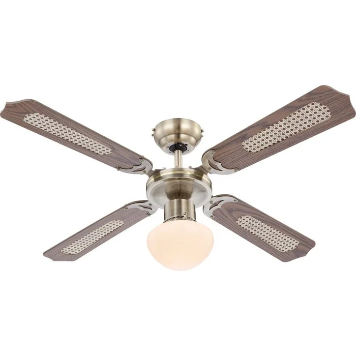 Globo 0309 Deckenleuchte mit Ventilator Champion 1x60W | E27 – Zugschalter