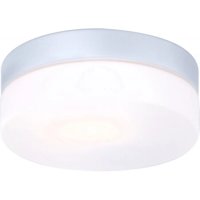 Globo 32111 Deckenleuchte Vranos 1x60W | E27 ILLU | IP44 – silber, Opal