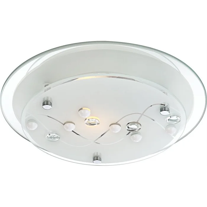 Globo 48090 Deckenleuchte Ballerina I 1x60W | E27 – chrom, satiniertes Glas