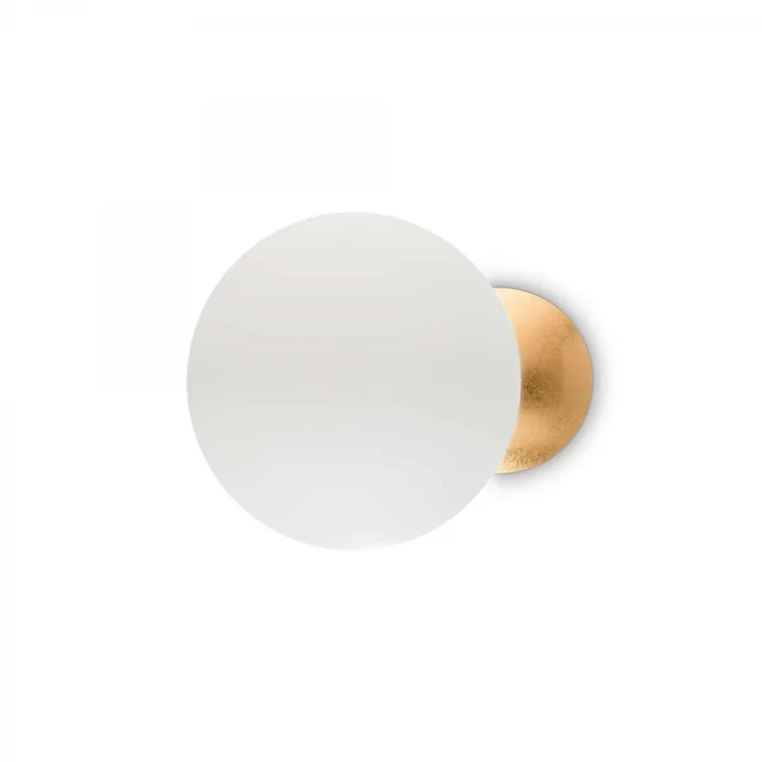 Ideal Lux 259048 LED Wandleuchte Eclissi Small 1x11w | 940lm | 3000k – weiß, golden