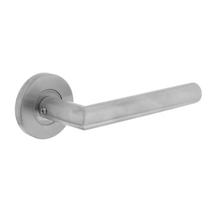 Intersteel – Fester Türgriff Hoek 90 auf Rosette Edelstahl