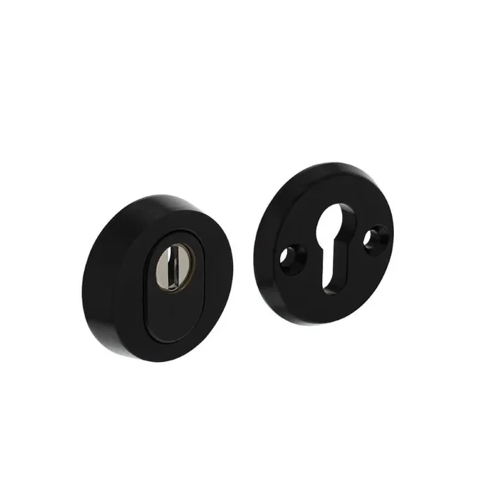 Intersteel – Sicherheitsrosette Salus Rundkernzugschutz Aluminium schwarz