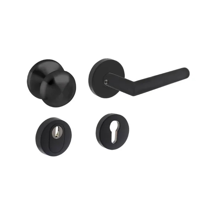 Intersteel – Tür-Set vorne Vurano Rund Schwarz